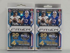 (2) Lot 2021 Panini Prizm NFL Football Factory Sealed Hanger Box