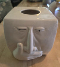 Fitz And Floyd Ceramic Sneezing Man Tissue Box