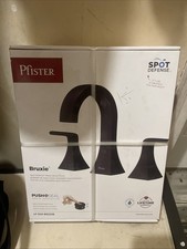 Pfister Bruxie Widespread Double Handle Bathroom Faucet in Matte Black Finish