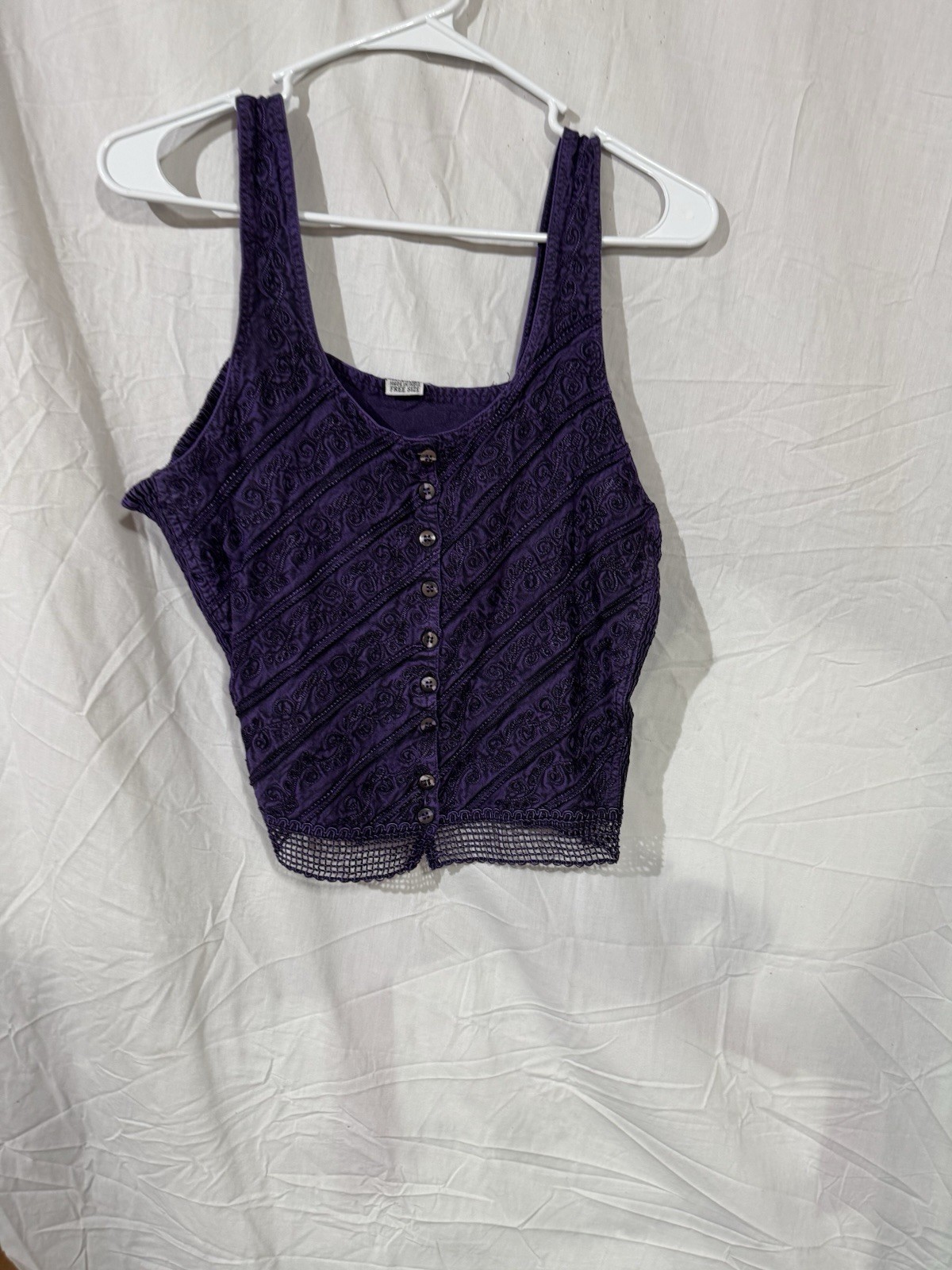 Unbranded Woman’s Sleeveless Top Purple And Black… - image 1