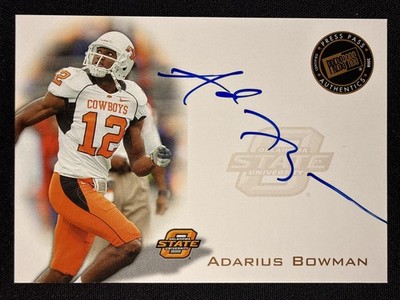 2008 Press Pass #PPS-AB Adarius Bowman Autographs Bronze Auto