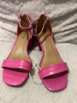 Comfortview Fuchsia Block Heel Sandals 7.5 WW