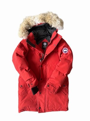 Canada Goose Men Emory Parka Medium M red Fur 2580M Authentic