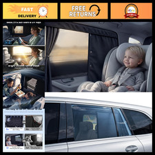 2026 Upgraded Dual-Layer Car Window Shades for Baby - 2 Pack Sun Protection