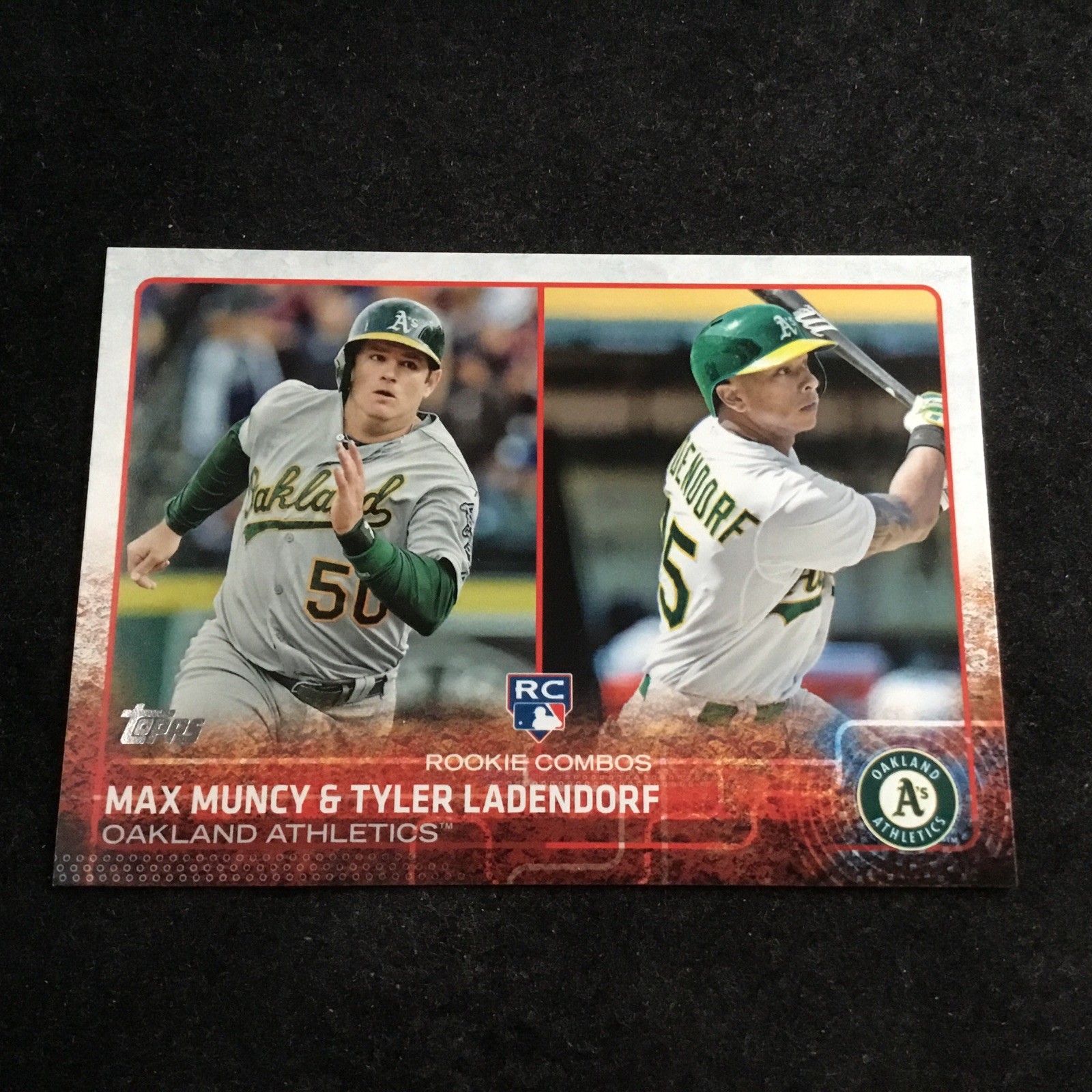 2015 Topps Update Rookie Combos #US54 Max Muncy RC Tyler Ladendorf Oakland A’s