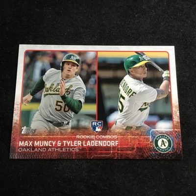 2015 Topps Update Rookie Combos #US54 Max Muncy RC Tyler Ladendorf Oakland A s