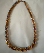 Chunky Gold Byzantine Chain Necklace 18 Heavy...