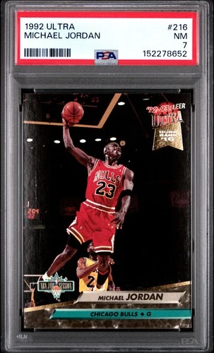 1992 ULTRA #216 MICHAEL JORDAN PSA 7