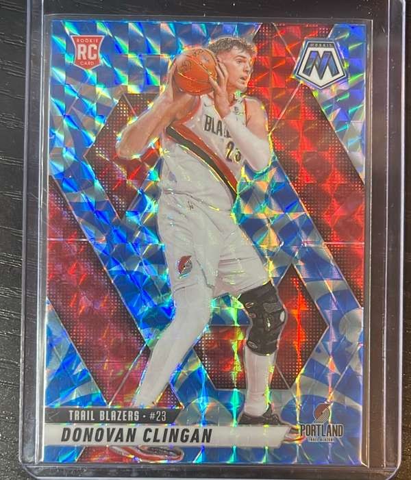 2024-25 Panini Mosaic - Reactive Blue Mosaic #246 Donovan Clingan