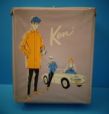 Vintage 1962 Ken case - lavender or purple - with 2 pairs Ken's shoes