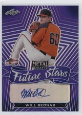 2021 Leaf Metal Draft Future Stars Purple Rainbow /25 Will Bednar Auto 14h3