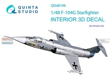 QTSQD48199 1:48 Quinta Studio Interior 3D Decal - F-104G Starfighter (KIN kit)