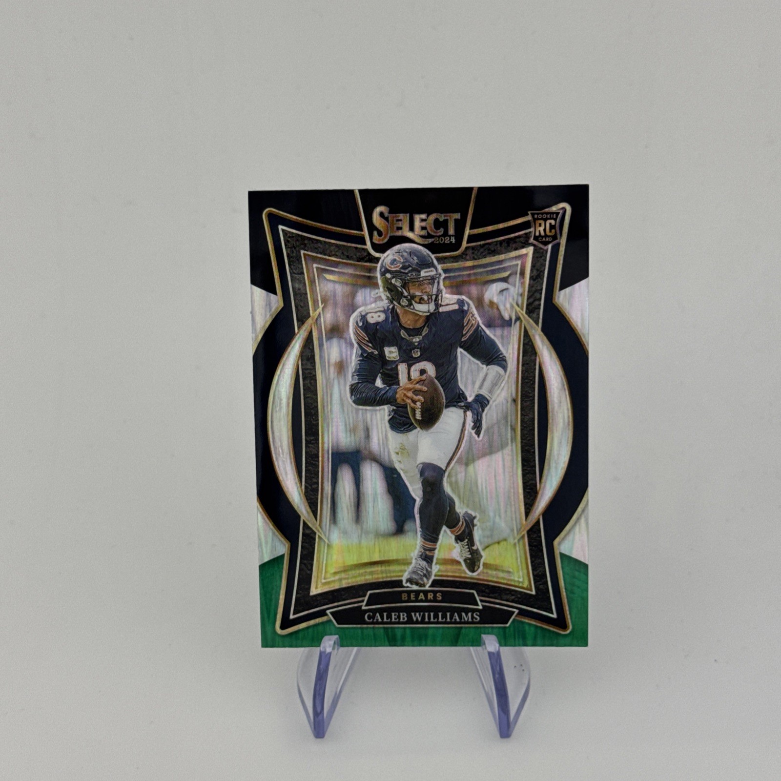 2024 Panini Select - Concourse Caleb Williams #25 Black & Green Shock Prizm (RC)