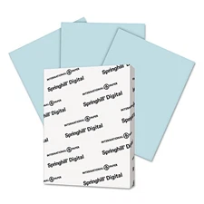 Springhill 025100 Digital Index Color Card Stock 90 lb 8 1/2 x 11 Blue 250 Sheet