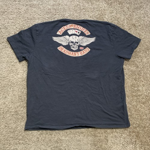 Lucky Brand T-Shirt Men’s Size 2XL Black Shirt Sleeve Cards Skull - Picture 9 of 9