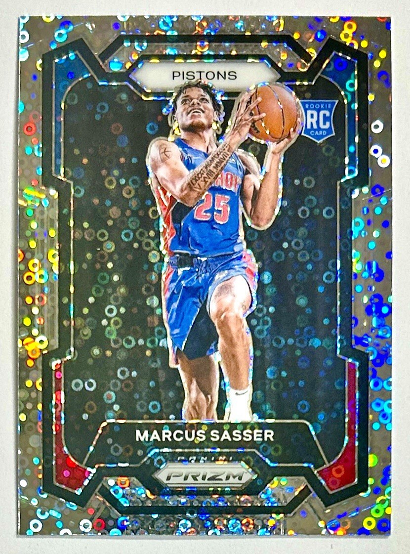 2023-24 Prizm Marcus Sasser Silver Disco Rookie Refractor SP RC #174 Pistons NBA