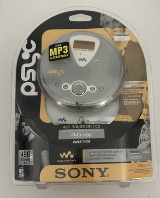 Sony Psyc D-NE300 CD Walkman Gray Atrac3 Plus MP3 Sonic Stage