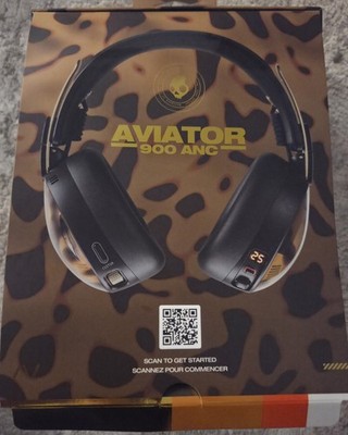 Skullcandy Aviator 900 ANC Bluetooth Headphones, Brown/Black/Yellow, ANC