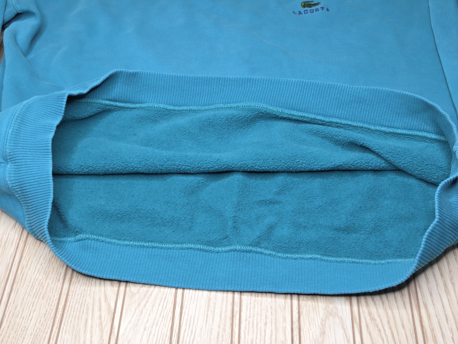 Vintage Izod Lacoste Sweatshirt Men's Large Teal Crewneck Shirt USA thumbnail 11