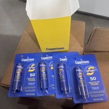 Coppertone SPORT Sunscreen Lip Balm, SPF 50 Sunscreen for Lips, Lot Of 4