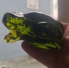 Vintage Olive Green Blenko? Mid Century Glass Frog Paperweight 3 3/4" — photo 8