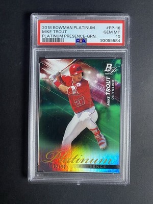 Mike Trout /99  PSA 10 - POP 4 - 2018 Bowman Platinum - #PP-16 - Refractor