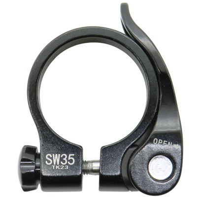 Oxford Sattelklemme Ø34,9 mm Schnellspanner integrierter Hebel Alu schwarz