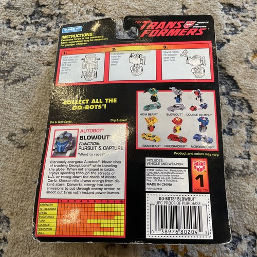 Transformers G2 Generation 2 Go-Bots BLOWOUT Hasbro 1994 New Gobots Ships Fast! - Picture 5 of 7