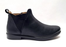 Hotter York Ankle Boots Size 5 UK Black Leather Chelsea Boot Zip Closing 