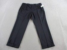 Lauren Ralph Lauren Pants Mens 38x30 Navy 100 Wool Dress Trousers Pleated Hem