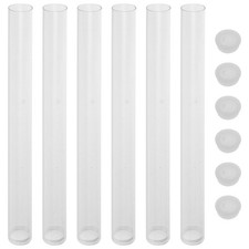 6pcs Transparent Acrylic Incense Tubes Incense Sticks Barrel Storage Tubes
