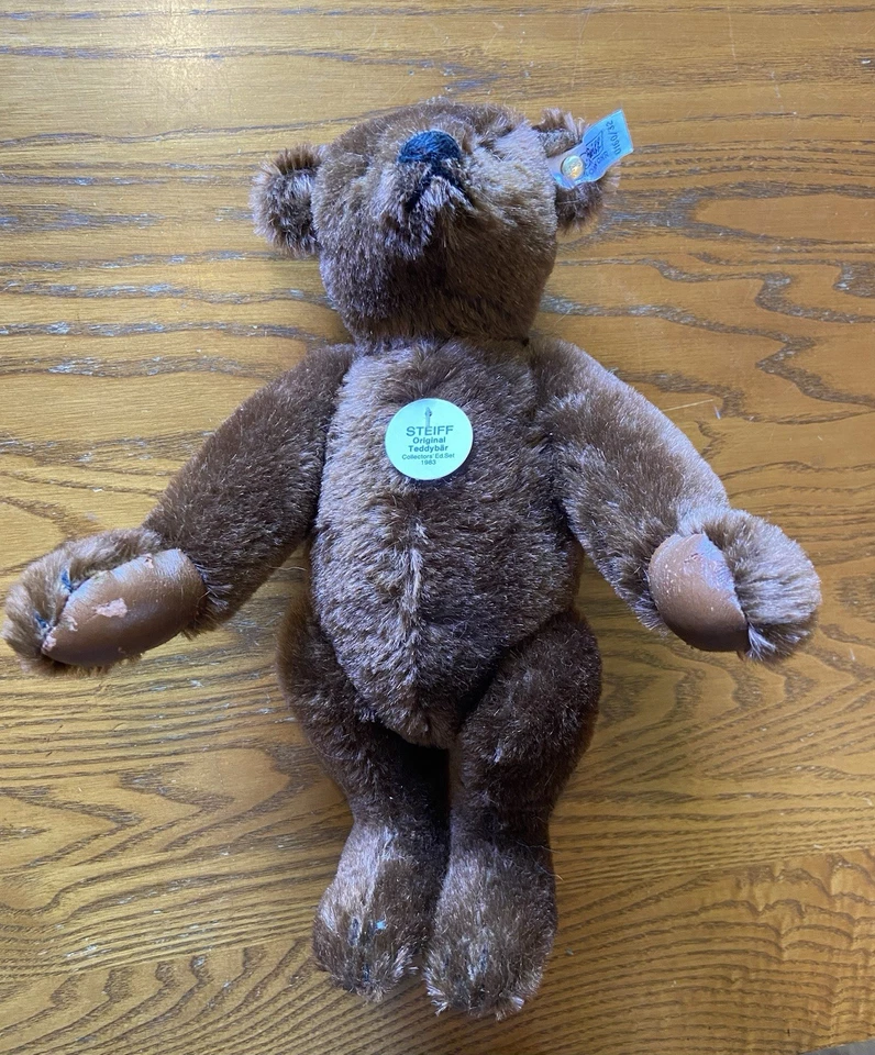 STEIFF 12 " Bear 0160/32 原装复古 Teddybar 1983 棕色收藏版。 — 第 2/4 张图片
