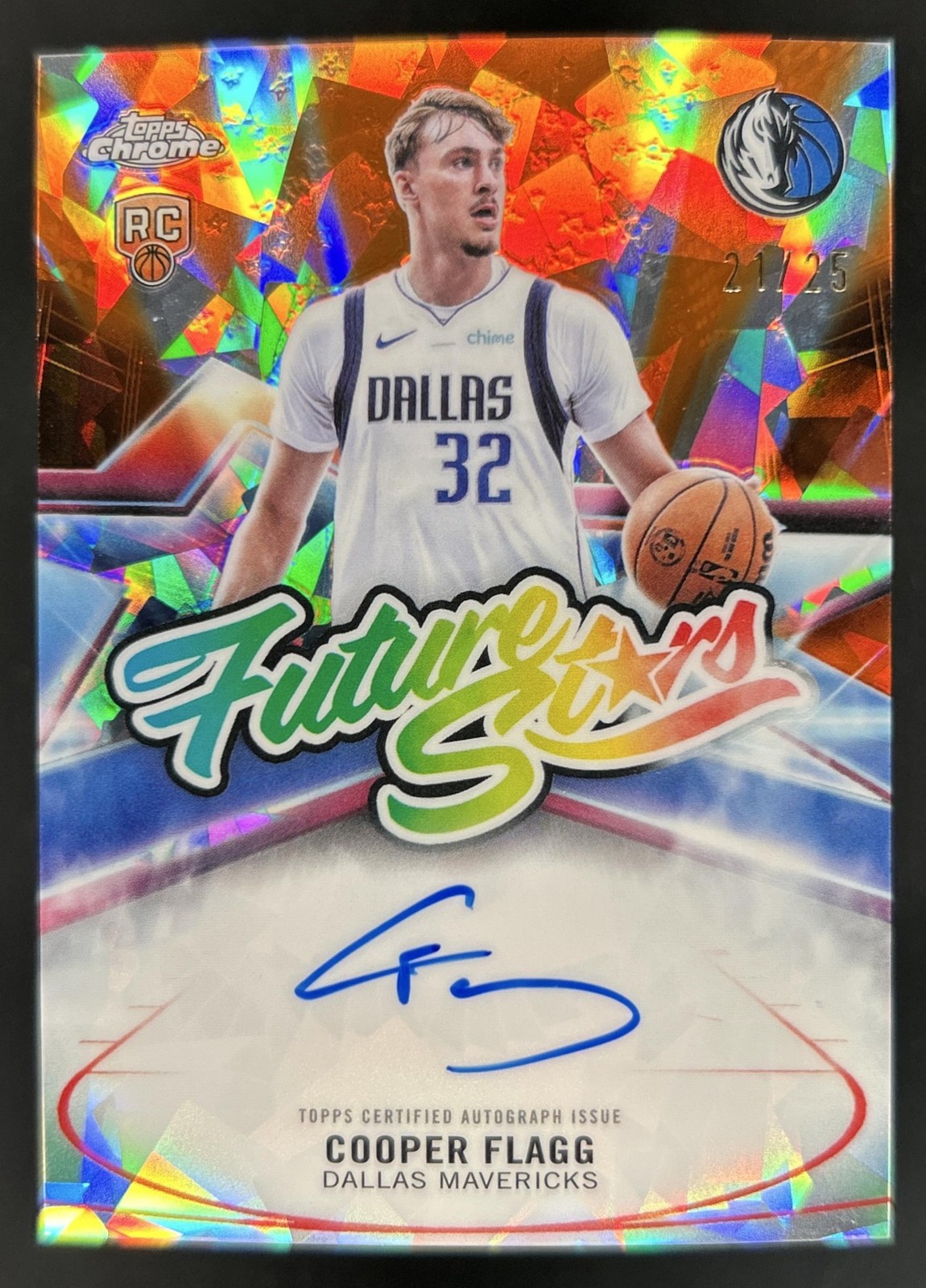 2025-26 Chrome Sapphire Future Stars Auto Cooper Flagg Orange /25
