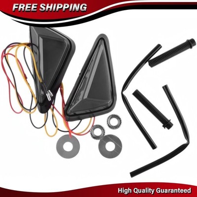 2X Smoked Flush Mount Motorcycle LED Turn Signal Blinker Light & DRL White/Amber