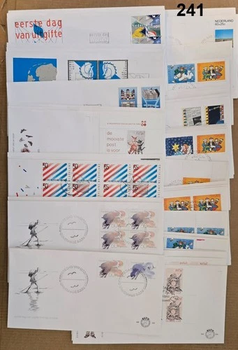 NETHERLANDS - 55 FDC - ART - CULTURE - NATURE - BIRDS - KIDS - 1982