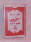 1946 MILLER HIGH LIFE BEER VINTAGE  PLAYING CARDS W/ CARD CALENDER ,INSTRUCTIONS — photo 3