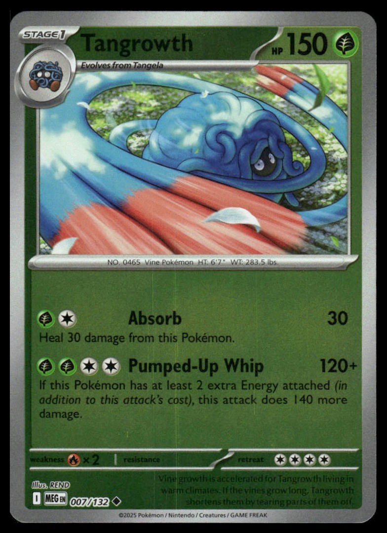 Tangrowth ME01: Mega Evolution #007/132 Reverse Holo NM