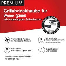 Premium Grillabdeckhaube für Weber Q3000 mit...