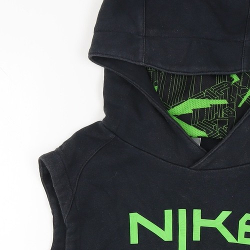 Nike Boys Black Sleeveless Hoodie Vest, Size S - Picture 7 of 12