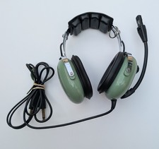 DAVID CLARK HT10-20 Aviation Headset w/M7A Microphone Dual GA Plugs Untested