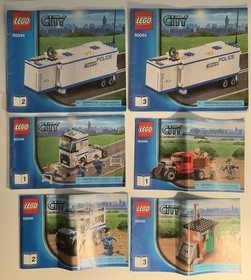 Lot Of 2 INCOMPLETE LEGO City Sets: 60048 Police Dog Unit & 60044 Mobile Police