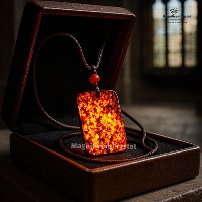 Genuine UV Glowing Yooperlite Necklace Fluorescent Sodalite Crystal Pendant