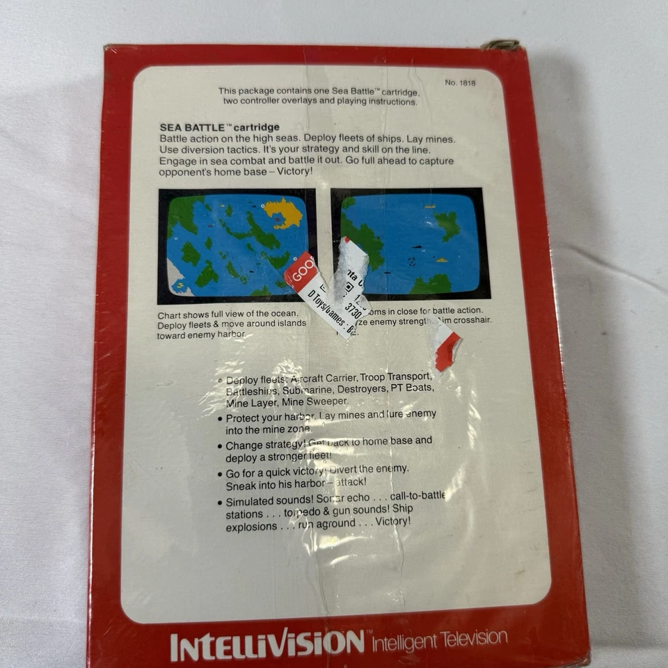 Intellivision Sea Battle New In Box Sealed Never Been Opened Vintage Game - Image 2 of 4