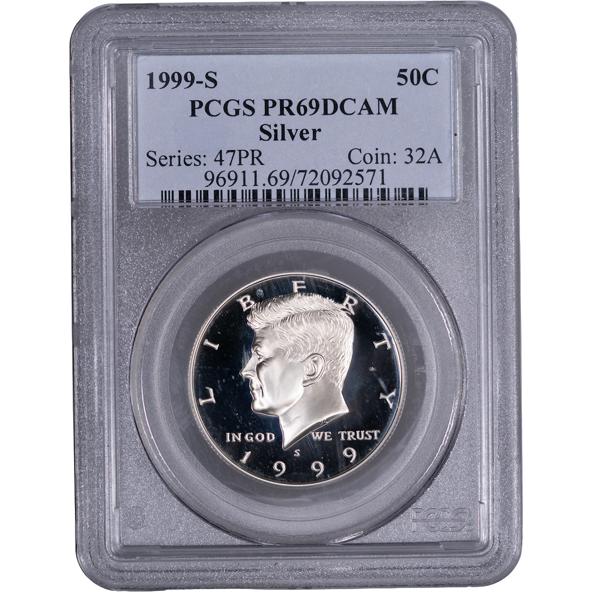 PCGS Certified PR 69 Graded 1999 Kennedy US Half Dollars (1964-Now