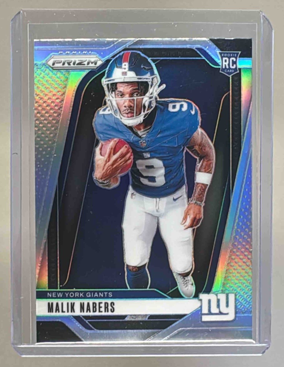 Malik Nabers 2024 Panini Prizm #28 Silver Rookie Variation RC