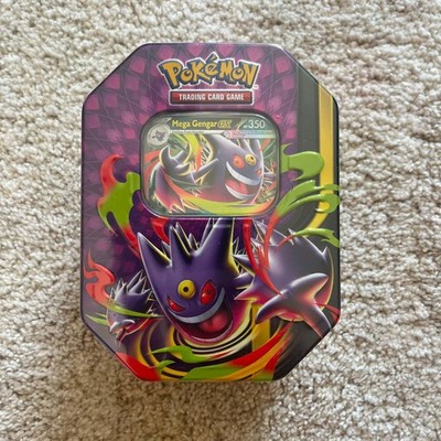 Pokémon TCG Mega Evolution Mega Gengar-EX Tin 4 Booster Packs + Promo Karte
