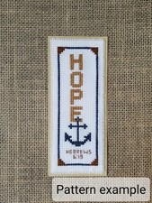 Counted Cross Stitch Anchor Scripture Bookmar...