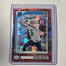 2024 Panini Donruss Optic Javon Baker #353 Red Pandora Prizm Patriots