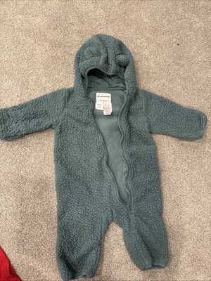Amazon Essentials Baby Warm Fleece One Piece Size 12M Green