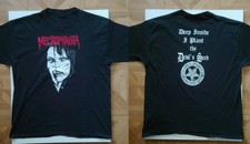 Necrophagia Band 2 Sides Heavy Cotton Black Full Size S to 5XL Shirt CK201